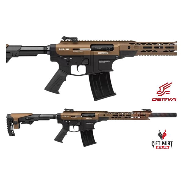Derya MK-12 AS-102S Bronz-Siyah Şarjörlü Yivsiz Av Tüfeği